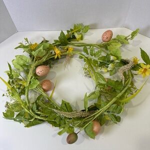 Ashland Easter Garland Eggs Flowers 6 Feet 1.8 M Bendable Green Yellow 613666